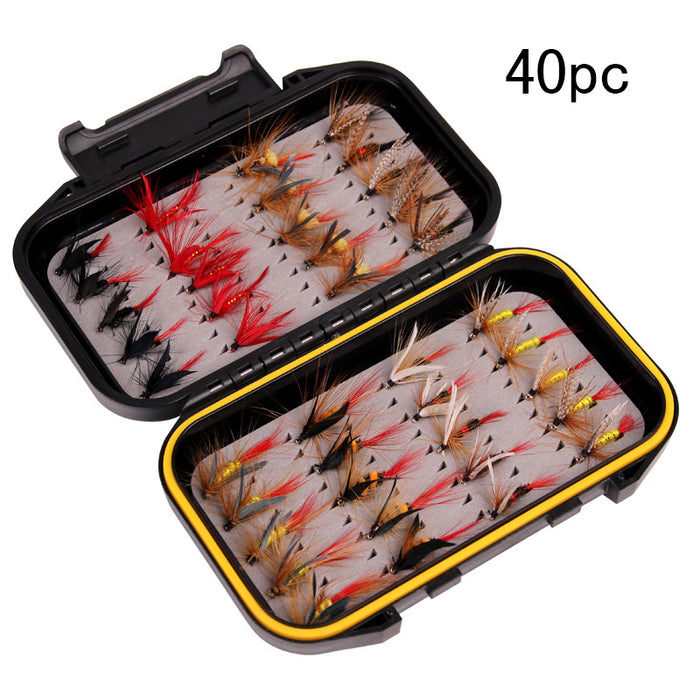 Trout Nymph & Fly Selection — 40-Piece Box