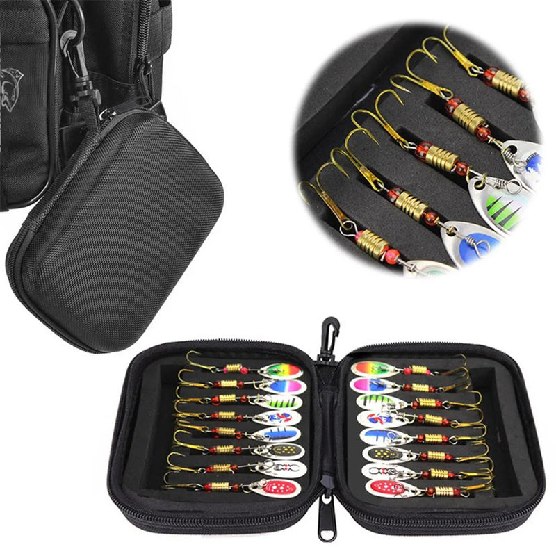 16-Piece Metal Spoon Lure Set with Carry Case
