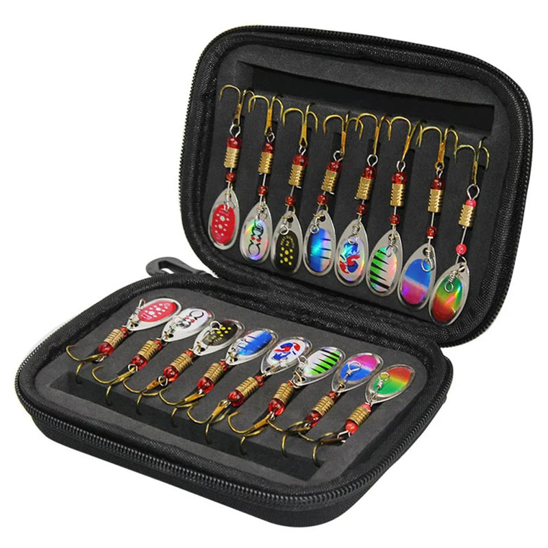 16-Piece Metal Spoon Lure Set with Carry Case