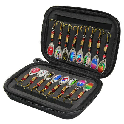 16-Piece Metal Spoon Lure Set with Carry Case