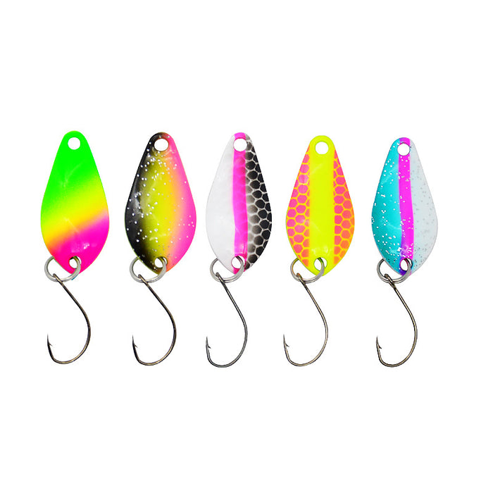 Trout Micro Spoon Lures — 5-Pack, 2.5 cm / 2 g