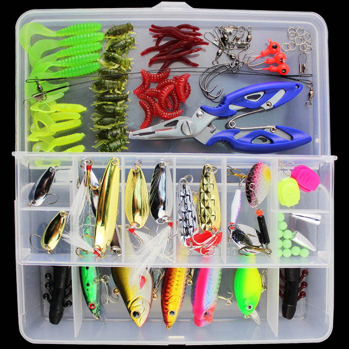 101-Piece Fishing Starter Kit with Pliers & Tackle Box