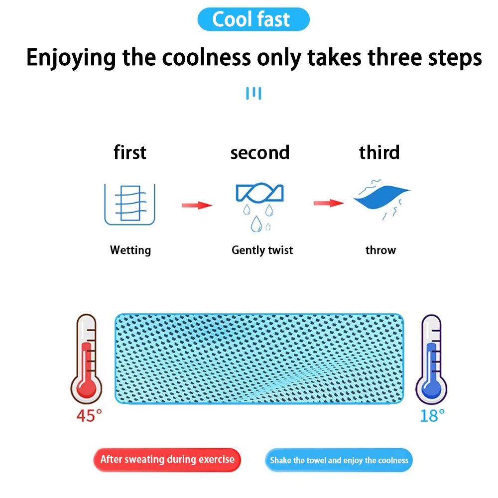 Quick-Dry Outdoor Cooling Towel — 30 × 80 cm