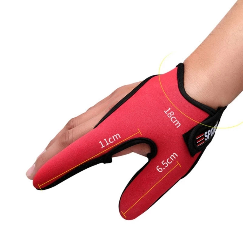 Two-Finger Fishing Casting Gloves