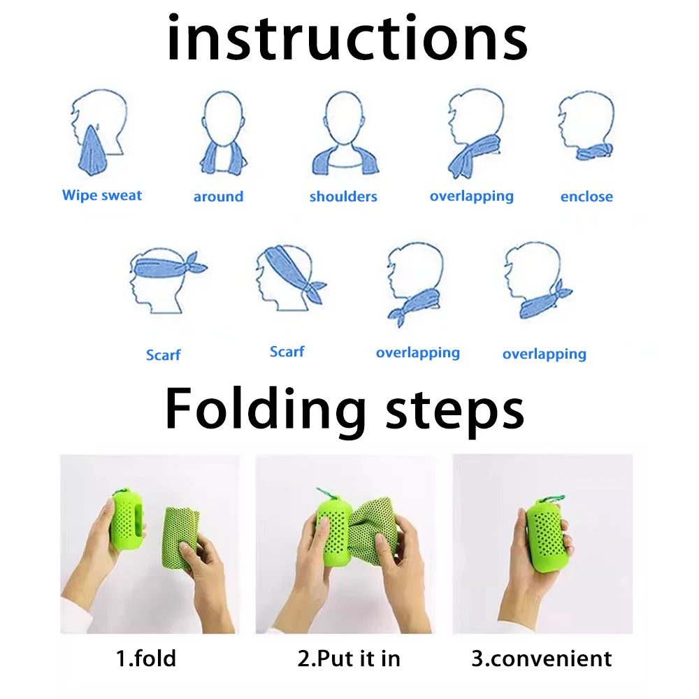 Quick-Dry Outdoor Cooling Towel — 30 × 80 cm