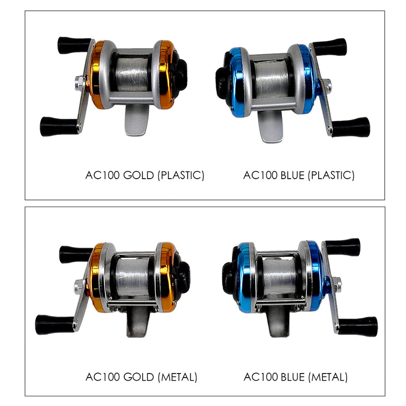 Mini Ice Fishing Reel — Plastic Spool