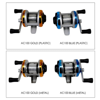 Mini Ice Fishing Reel — Plastic Spool